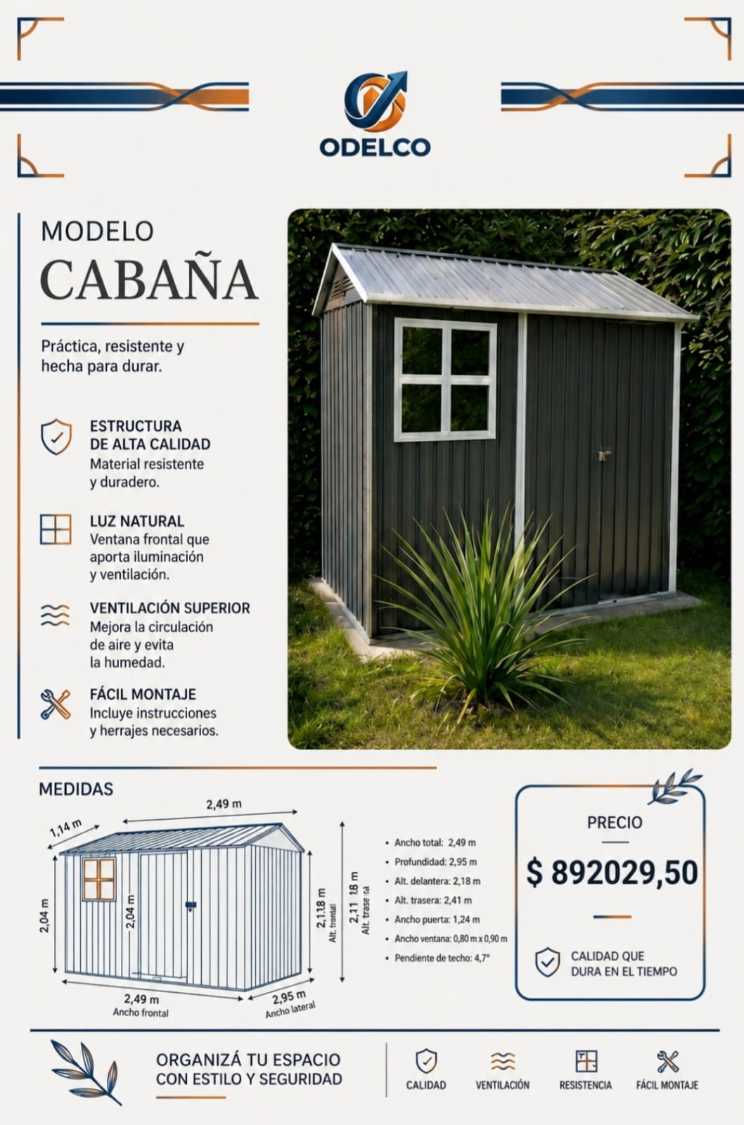Modelo Cabaña Luz — caseta Click Tandil