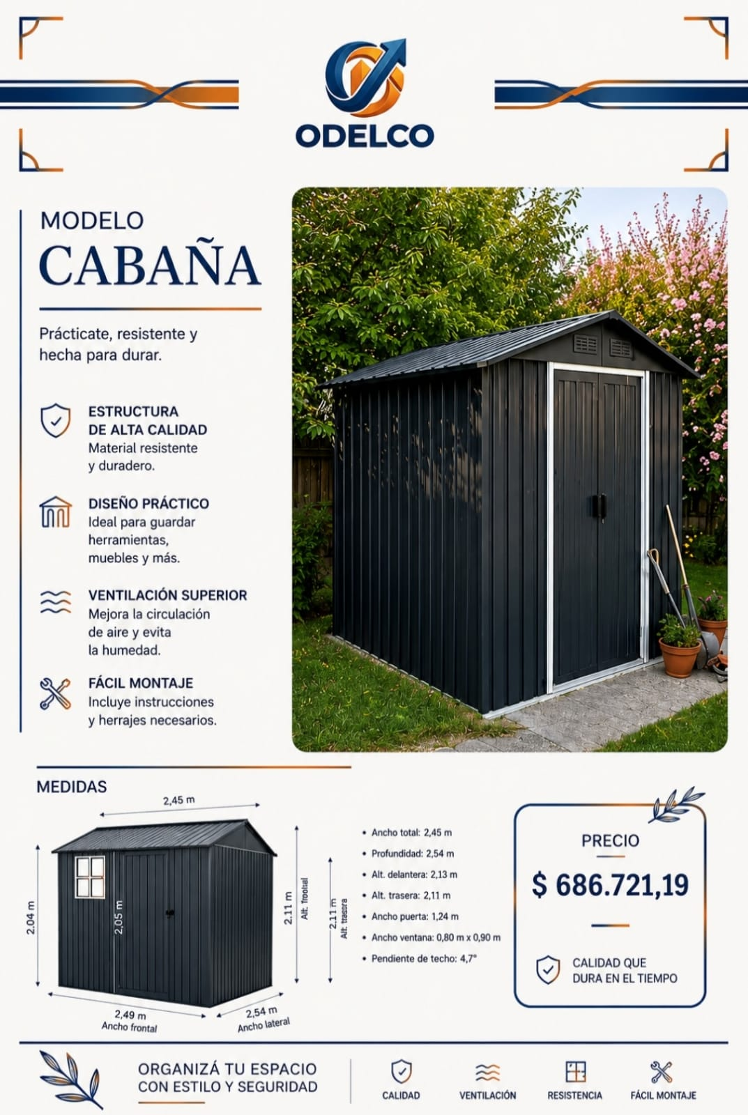 Modelo Cabaña — caseta Click Tandil