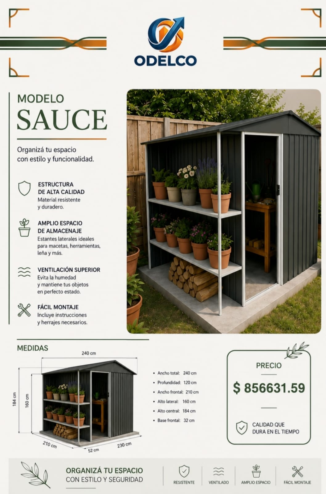Modelo Sauce — caseta Click Tandil